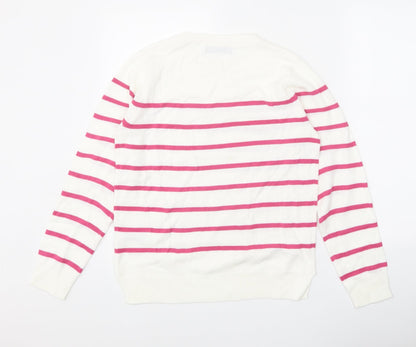 Womens UK Size 10 Marks and Spencer White Pullover Jumper
