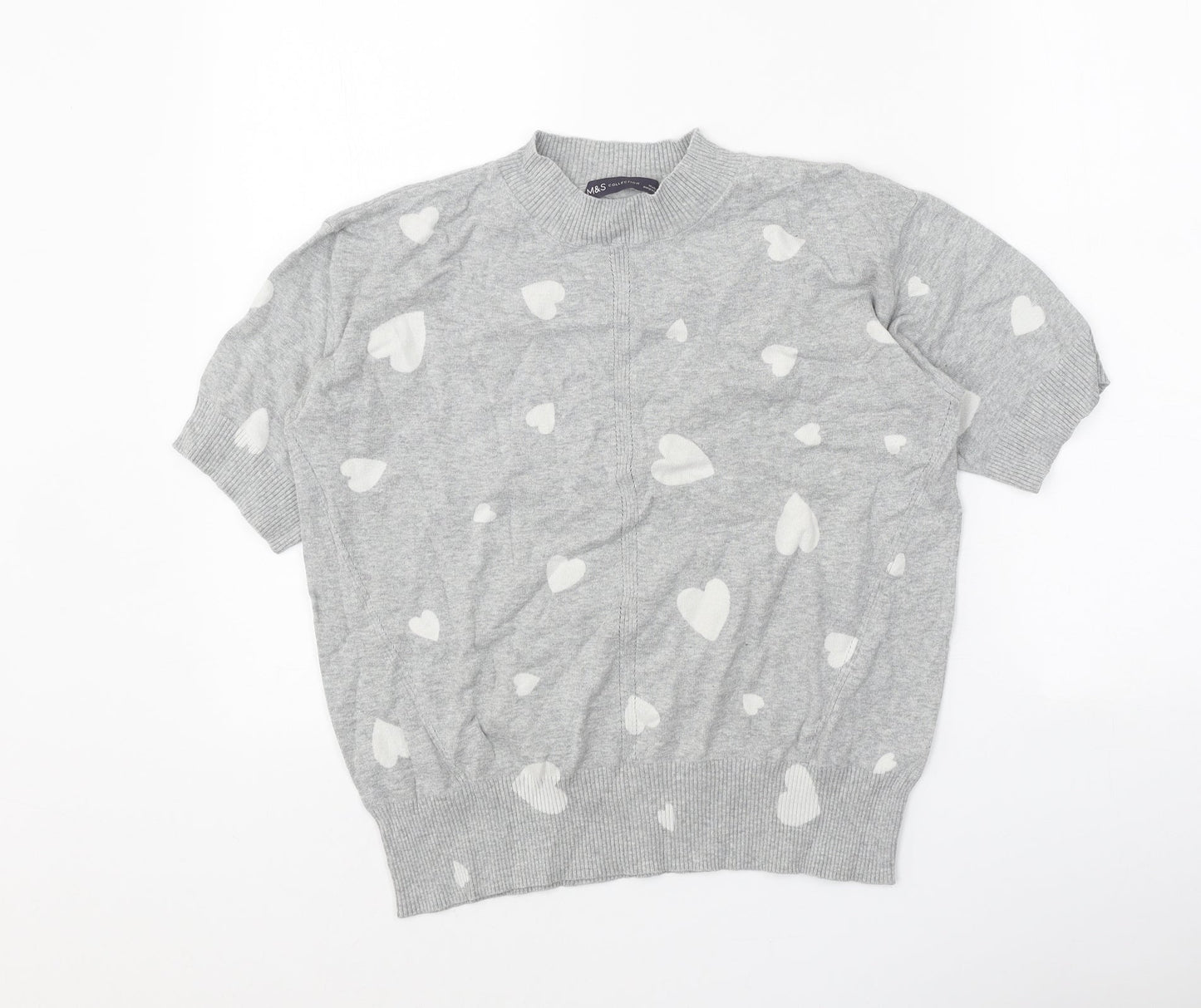 Womens UK Size S Marks and Spencer Grey Pullover Jumper