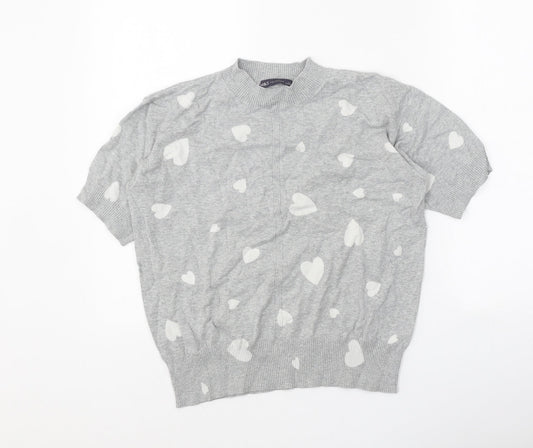 Womens UK Size S Marks and Spencer Grey Pullover Jumper