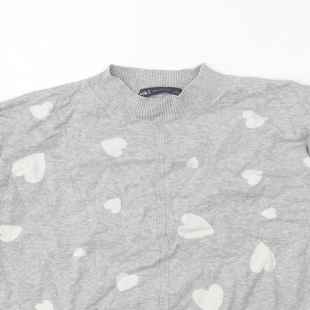 Womens UK Size S Marks and Spencer Grey Pullover Jumper