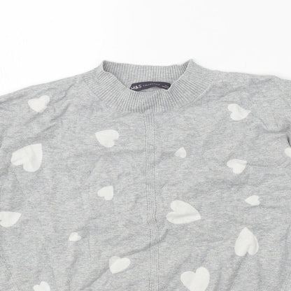 Womens UK Size S Marks and Spencer Grey Pullover Jumper