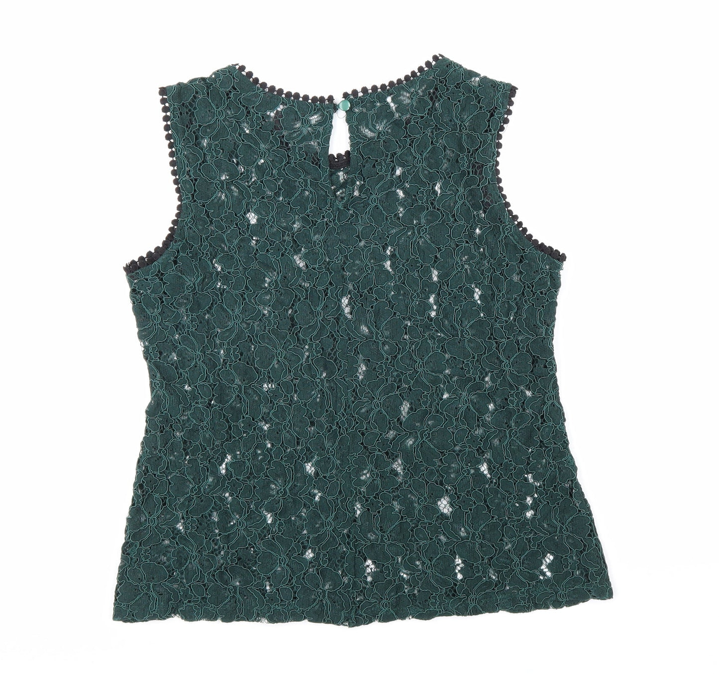 Womens UK Size S ADIVA Green Basic Tank