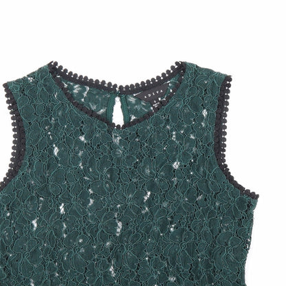 Womens UK Size S ADIVA Green Basic Tank