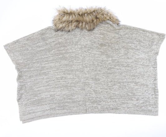 Womens UK Size One Size Atmosphere Beige Cardigan Jumper