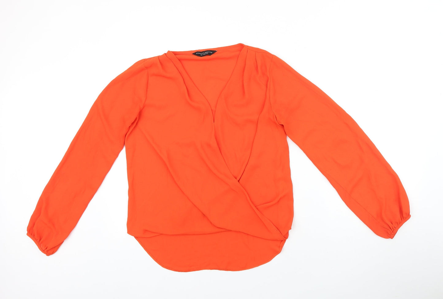 Womens UK Size 8 Dorothy Perkins Orange Basic Blouse