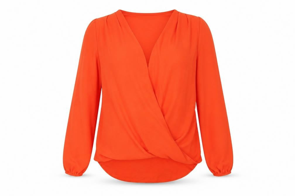 Womens UK Size 8 Dorothy Perkins Orange Basic Blouse