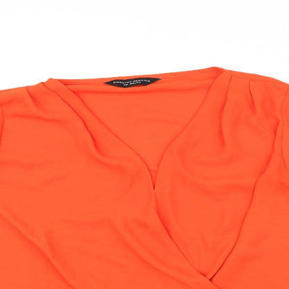 Womens UK Size 8 Dorothy Perkins Orange Basic Blouse