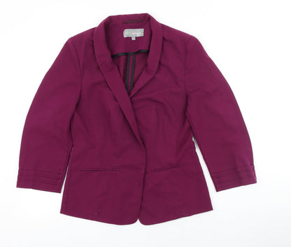 Marks and Spencer Womens Purple Polyester Jacket Blazer Size 8