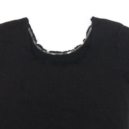 Womens UK Size L Mackays Black Basic T-Shirt
