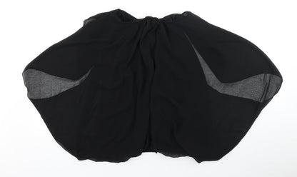 Womens UK Size 12 QED London Black Basic Blouse