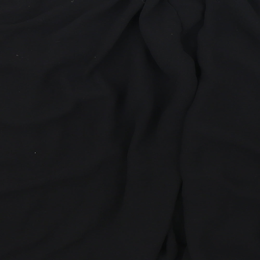 Womens UK Size 12 QED London Black Basic Blouse