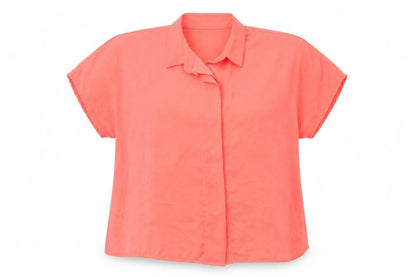 Womens UK Size 12 Atmosphere Orange Basic Button-Up