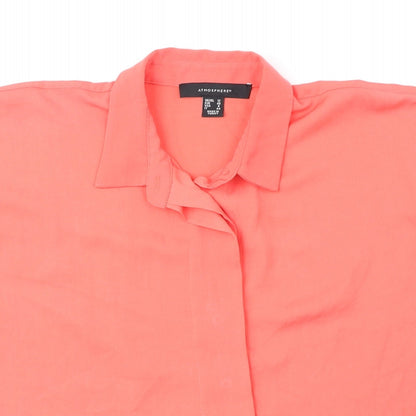 Womens UK Size 12 Atmosphere Orange Basic Button-Up