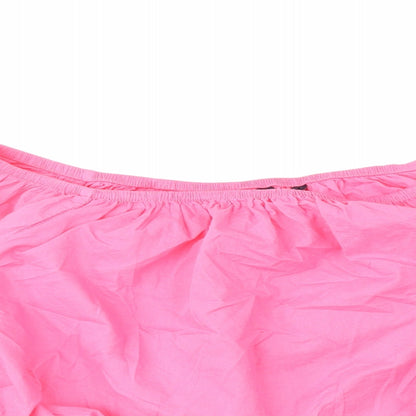 Womens UK Size 14 Marks and Spencer Pink Cropped Blouse