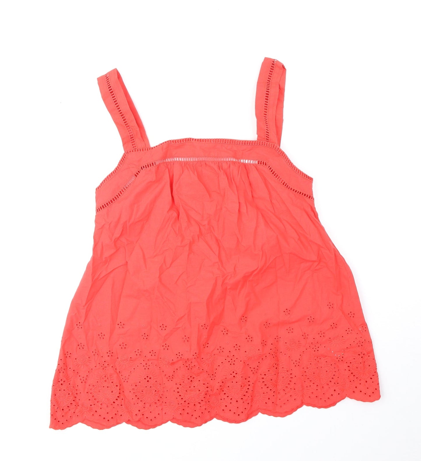 Womens UK Size 8 Marks and Spencer Orange Basic Tank