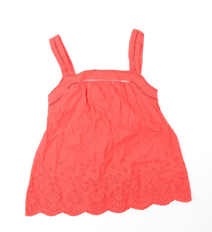 Womens UK Size 8 Marks and Spencer Orange Basic Tank
