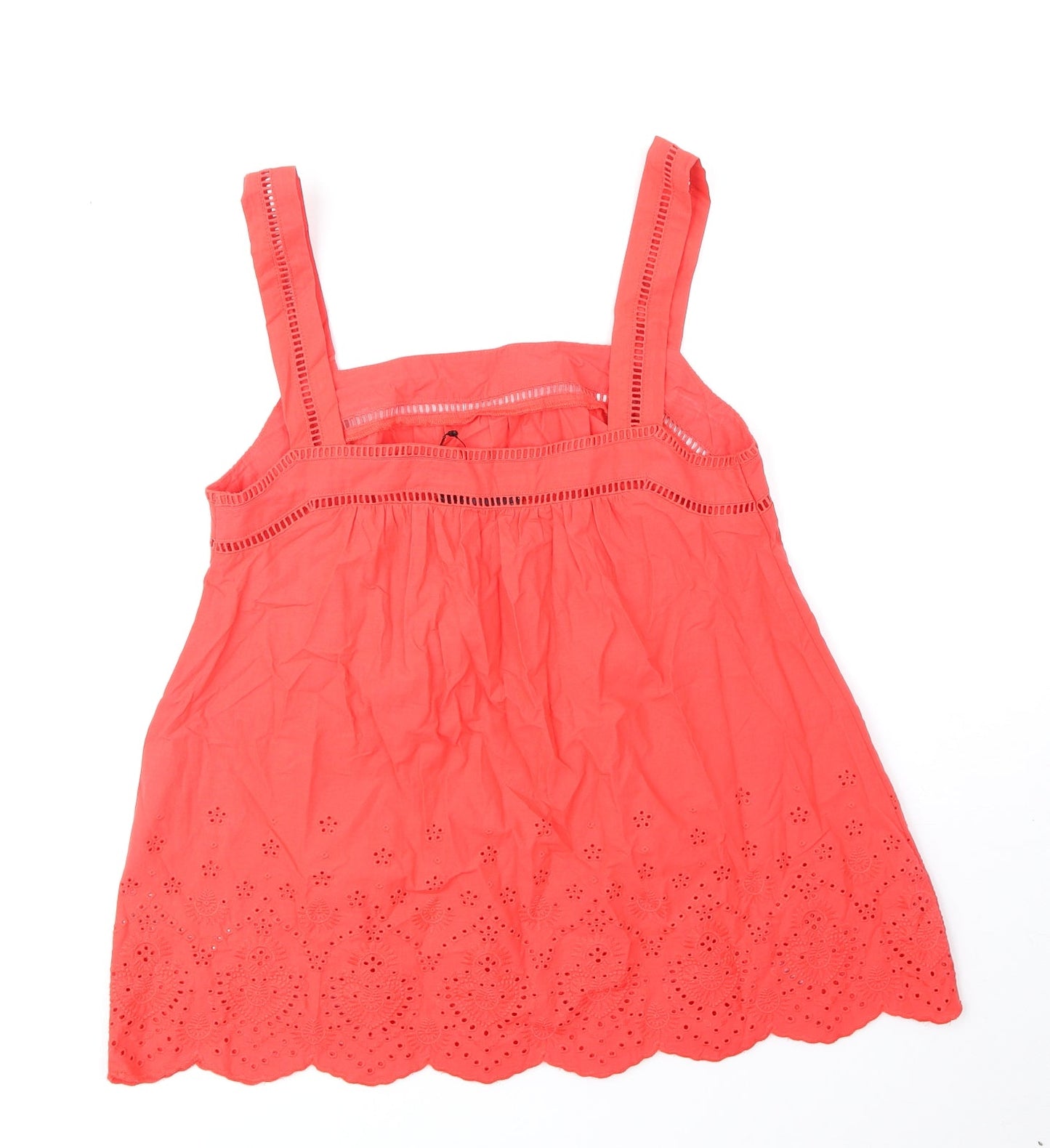 Womens UK Size 8 Marks and Spencer Orange Basic Tank