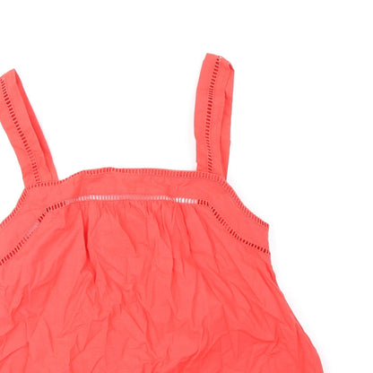 Womens UK Size 8 Marks and Spencer Orange Basic Tank
