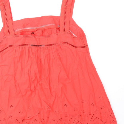 Womens UK Size 8 Marks and Spencer Orange Basic Tank