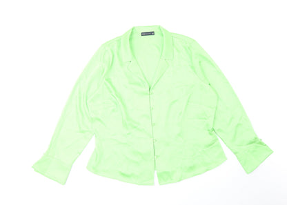 Womens UK Size 18 Marks and Spencer Green Basic Button-Up