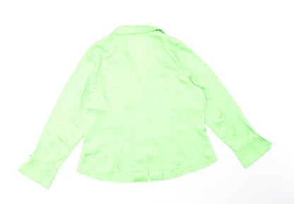 Womens UK Size 18 Marks and Spencer Green Basic Button-Up