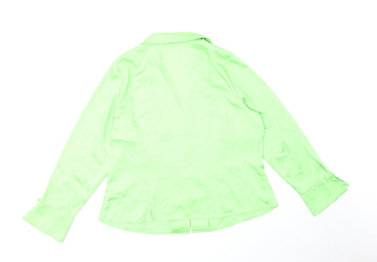 Womens UK Size 18 Marks and Spencer Green Basic Button-Up