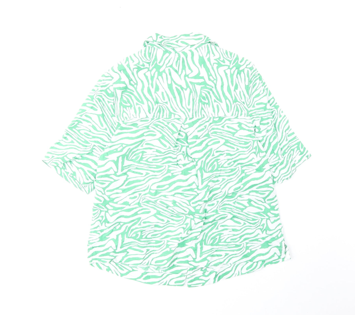 Womens UK Size 6 Marks and Spencer Green Basic Button-Up