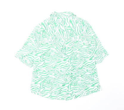 Womens UK Size 6 Marks and Spencer Green Basic Button-Up