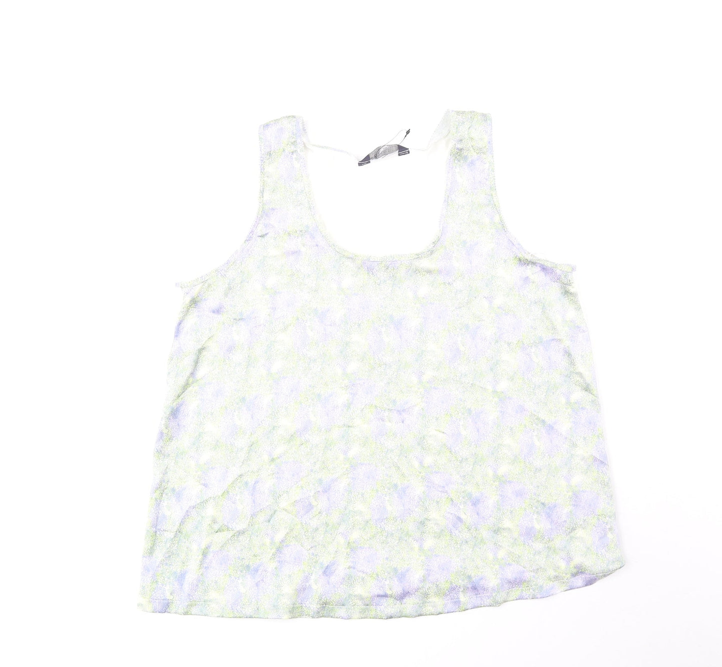 Womens UK Size 10 Marks and Spencer Blue Basic Tank