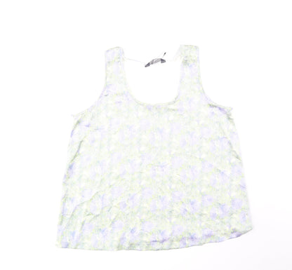 Womens UK Size 10 Marks and Spencer Blue Basic Tank
