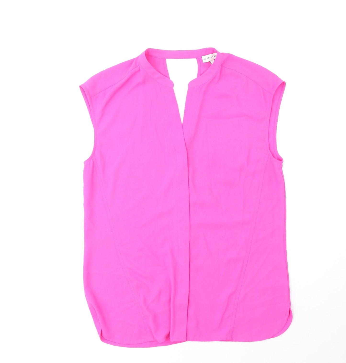Womens UK Size 8 Warehouse Pink Basic Blouse