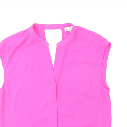 Womens UK Size 8 Warehouse Pink Basic Blouse