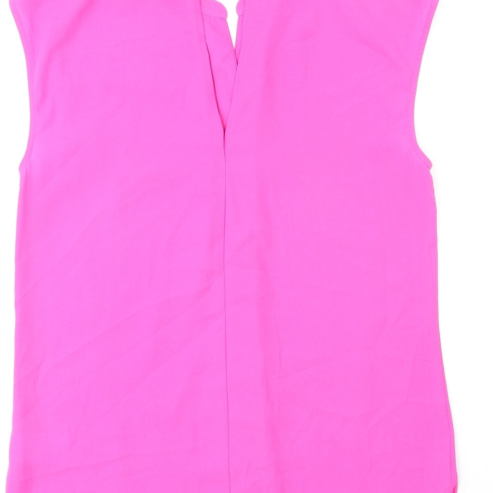 Womens UK Size 8 Warehouse Pink Basic Blouse