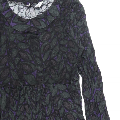 Atmosphere Womens Green Viscose A-Line Size 8 Round Neck Pullover