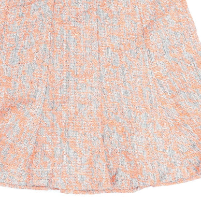 Marks and Spencer Womens Orange Polyester Skater Skirt Size 8 Zip