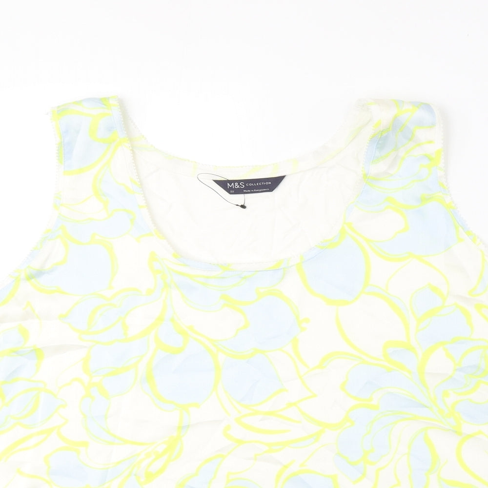 Womens UK Size 22 Marks and Spencer Yellow Basic Tank