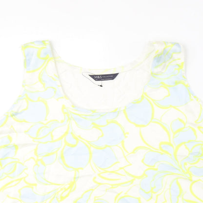 Womens UK Size 22 Marks and Spencer Yellow Basic Tank