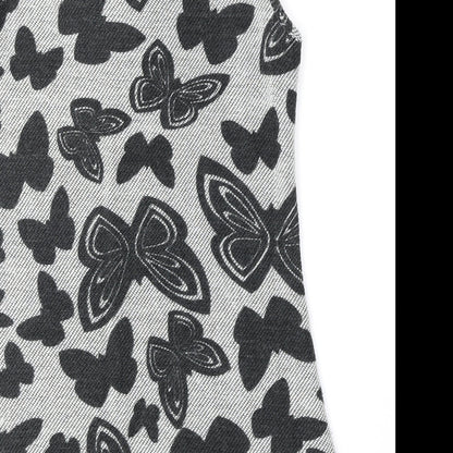 Mela London Womens Grey Geometric Acrylic Tank Dress Size 12 Round Neck Pullover - Butterfly Pattern