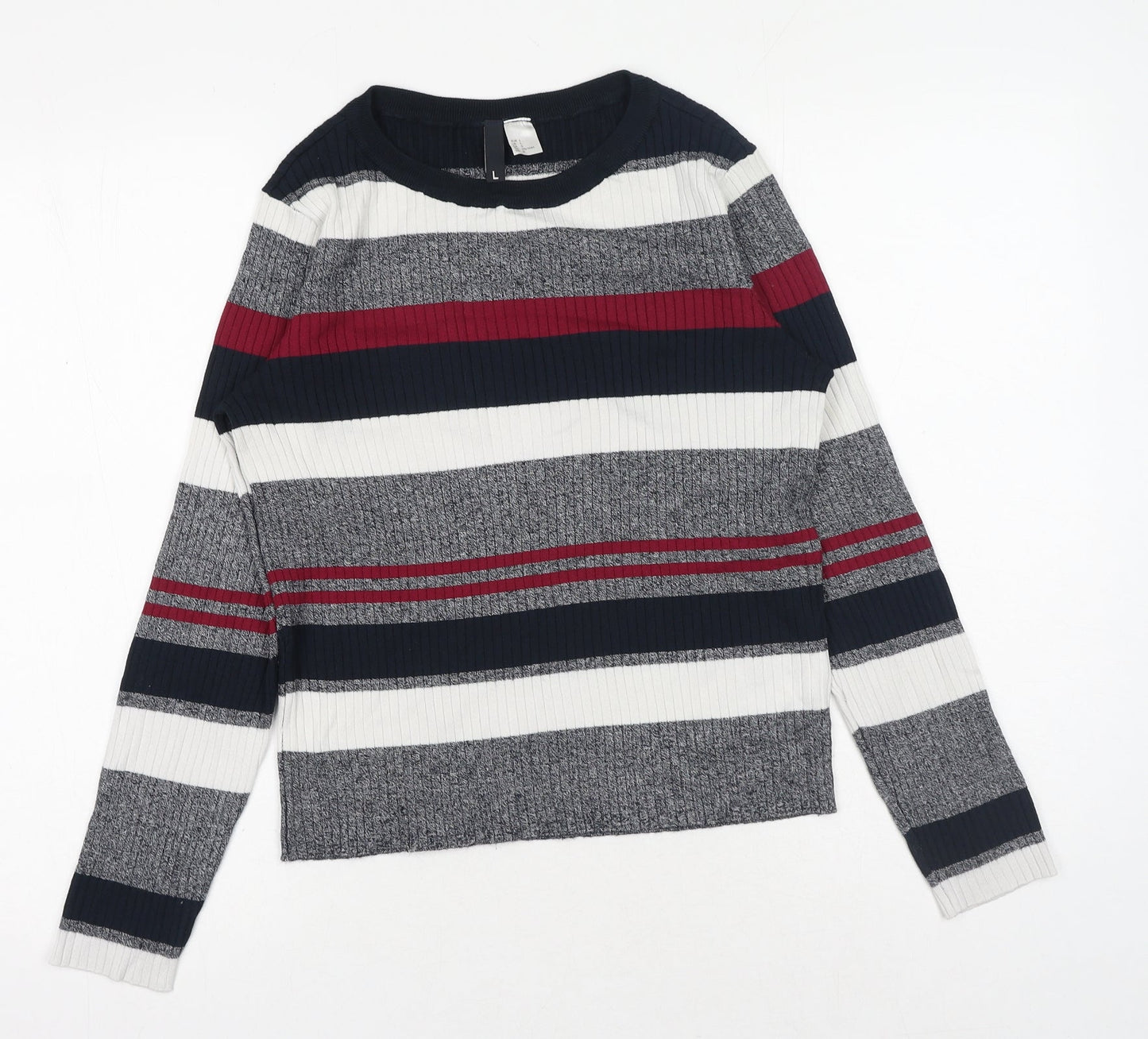 Womens UK Size L H&M Grey Pullover Jumper