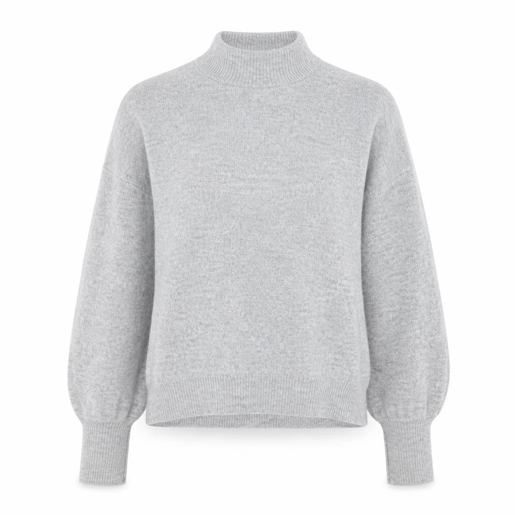 VERO MODA Womens Grey High Neck Polyester Pullover Jumper Size XS
