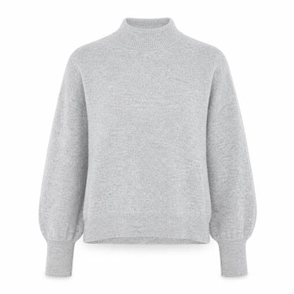 VERO MODA Womens Grey High Neck Polyester Pullover Jumper Size XS