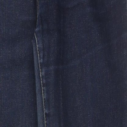 YesYes Womens Blue Cotton Skinny Jeans Size 12 Regular Button
