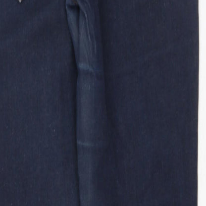 YesYes Womens Blue Cotton Skinny Jeans Size 12 Regular Button
