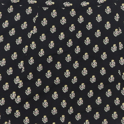 Staring at Stars Womens Black Floral Polyester Mini Skirt Size S Button