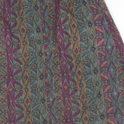Hyphen Womens Multicoloured Geometric Acrylic Straight & Pencil Skirt Size 14 Zip