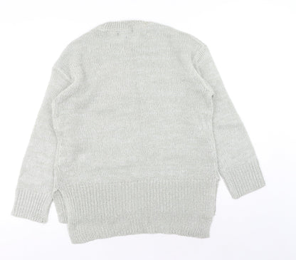 Womens UK Size S New Look Grey Pullover Jumper