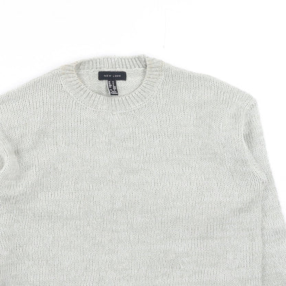 Womens UK Size S New Look Grey Pullover Jumper