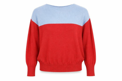 Womens UK Size L Louche Red Pullover Jumper