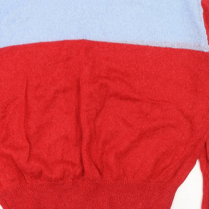 Womens UK Size L Louche Red Pullover Jumper