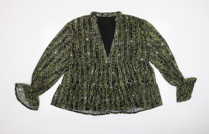Womens UK Size 12 Missguided Gold Basic Blouse